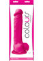Colours Pleasures Silicone Dildo 8in - Pink
